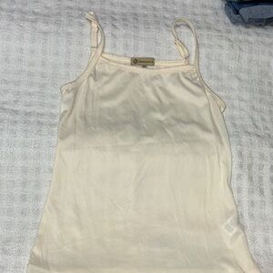Democracy Cream Fitted Sleeveless Camisole